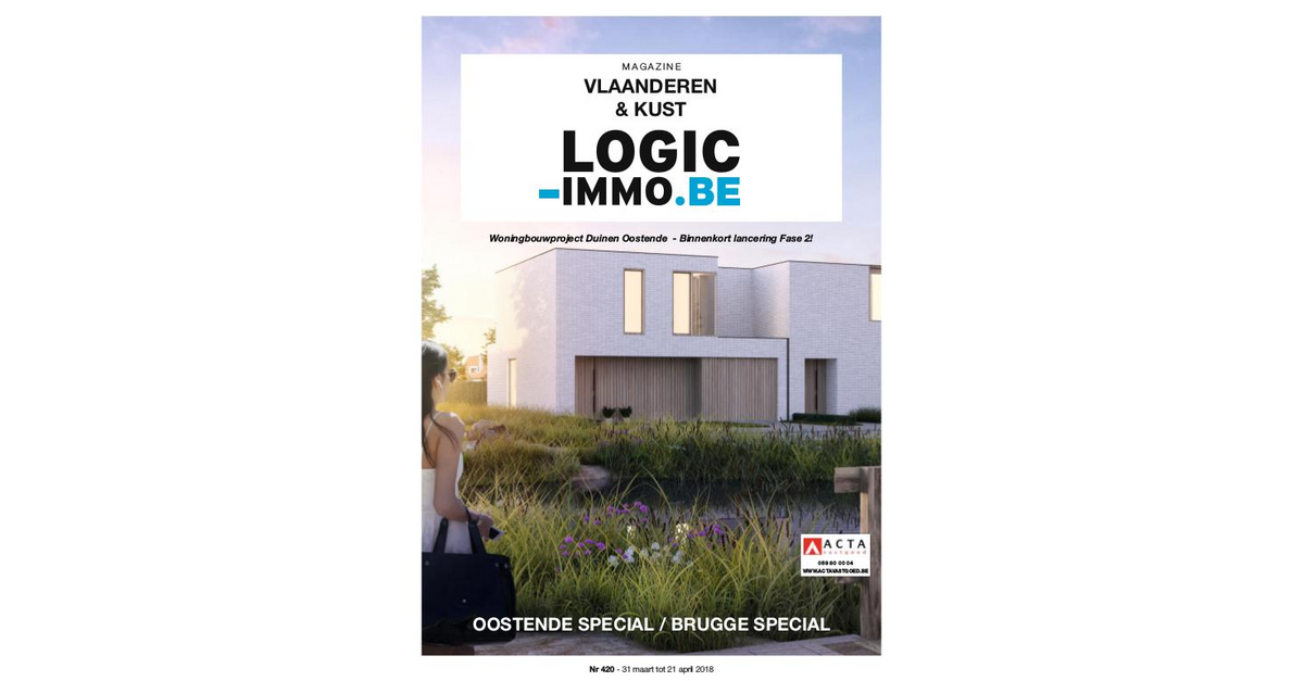 Magazine Logic Immo Oost And West Vlaanderen Kust 420