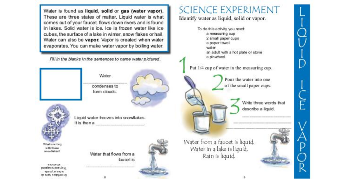 Activity Books Understanding Water Activity Book - Page 10