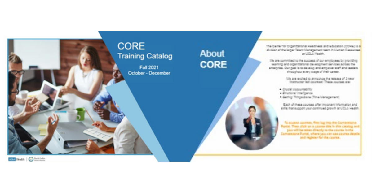 CORE Training Catalog Fall 2021 Page 2