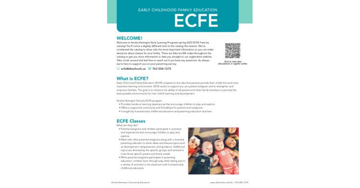 Community Education current class catalogs Families Spring 2023