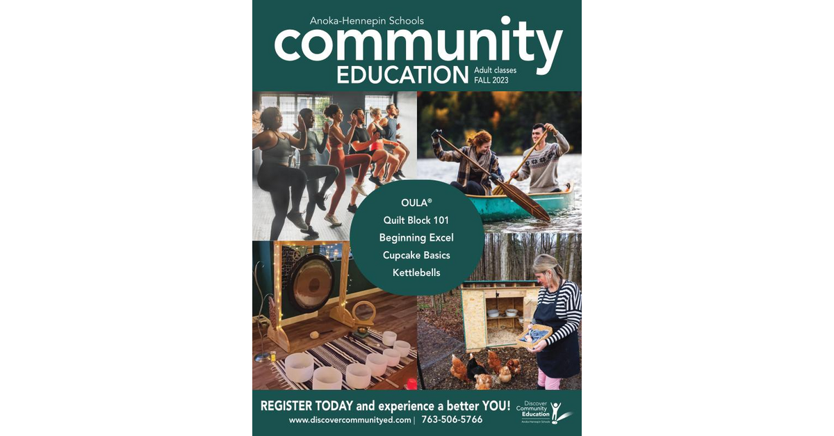 Community Education current class catalogs Adult Activities and