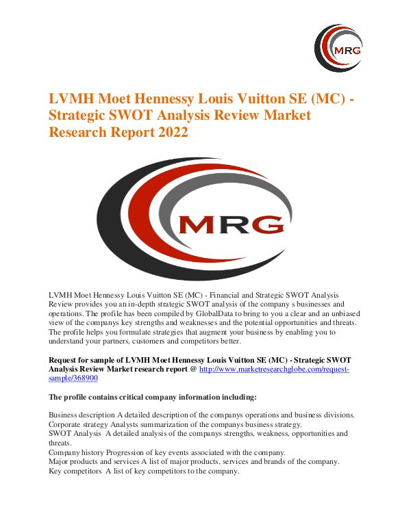 LVMH Moet Hennessy Louis Vuitton SE (MC) - Strategic SWOT Analysis LVMH  Moet Hennessy Louis Vuitton SE (MC) - Strateg