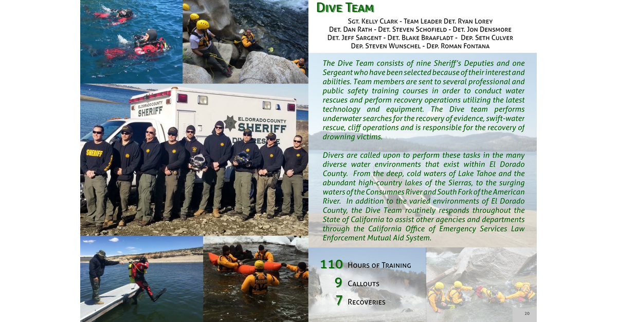 El Dorado County Sheriff's Office 2017 Annual Report Page 23