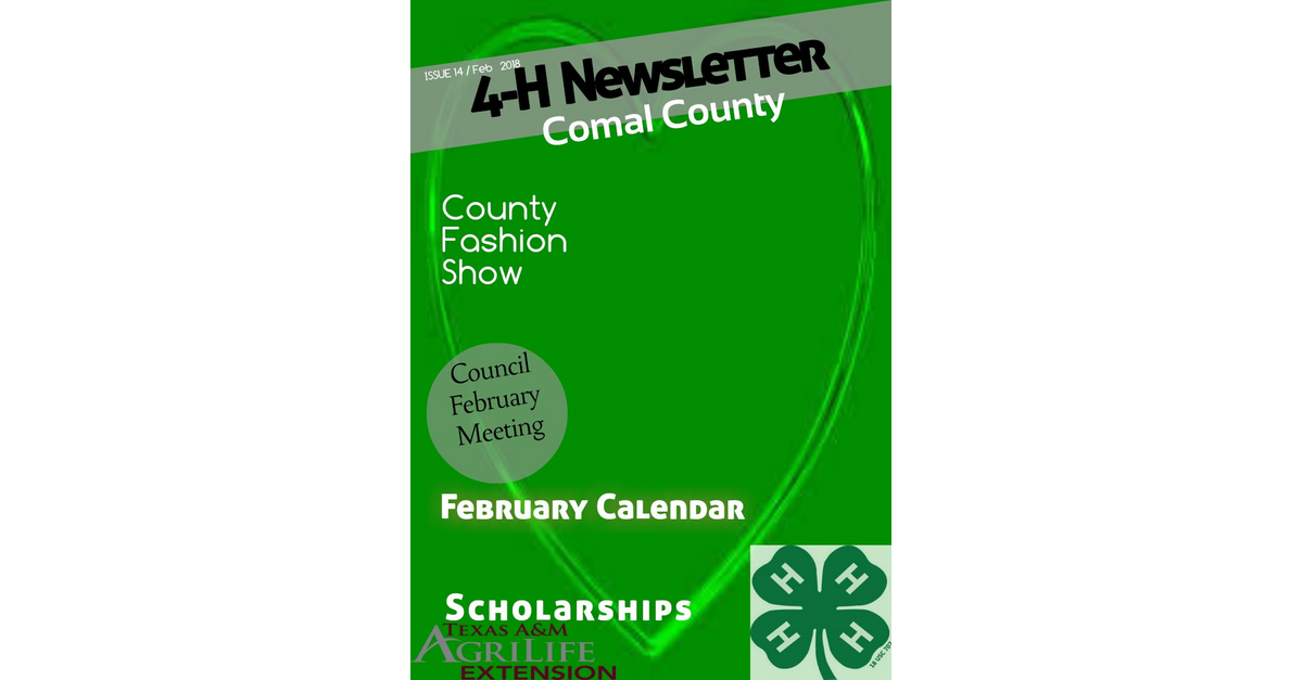 Comal County 4 H February 2018 comal-county-4-h-february-2018