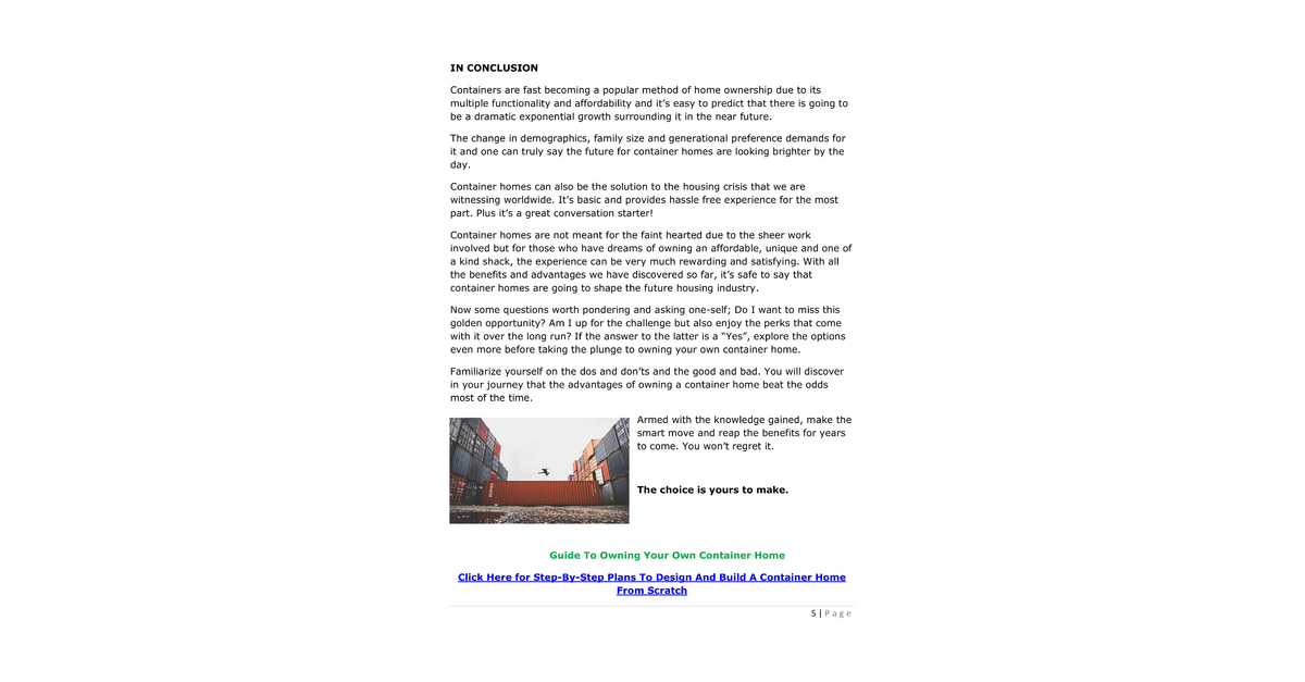GUIDE TO DESIGNING AND BUILDING YOUR DREAM CONTAINER HOME GUIDE_TO GUIDE TO DESIGNING AND BUILDING YOUR DREAM CONTAINER HOME GUIDE_TO