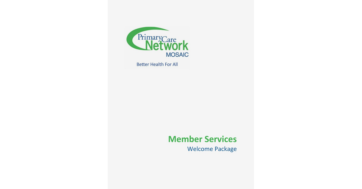 Member Services Package Member Services PDF Booklet Member Services Package Member Services PDF Booklet
