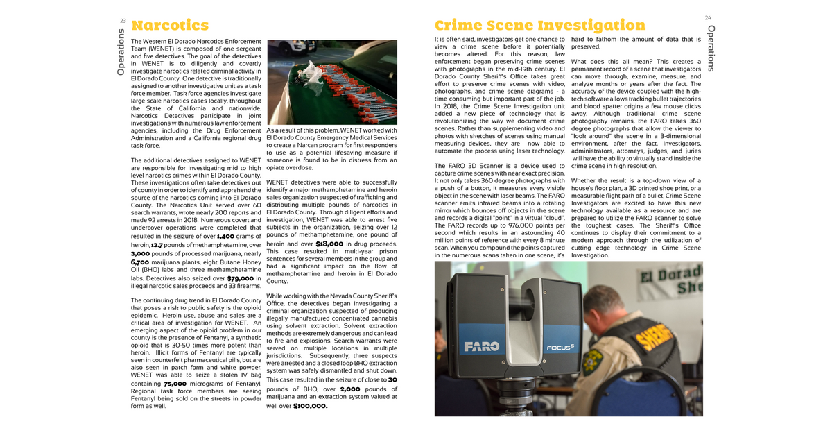 El Dorado County Sheriff's Office 2018 Annual Report Page 27