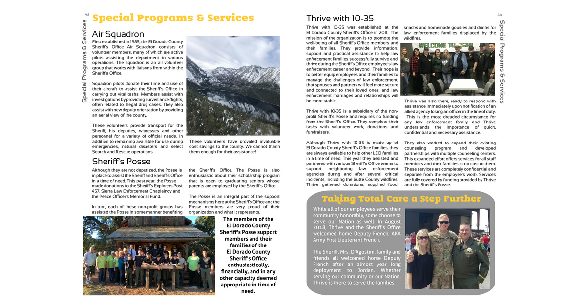 El Dorado County Sheriff's Office 2018 Annual Report Page 46