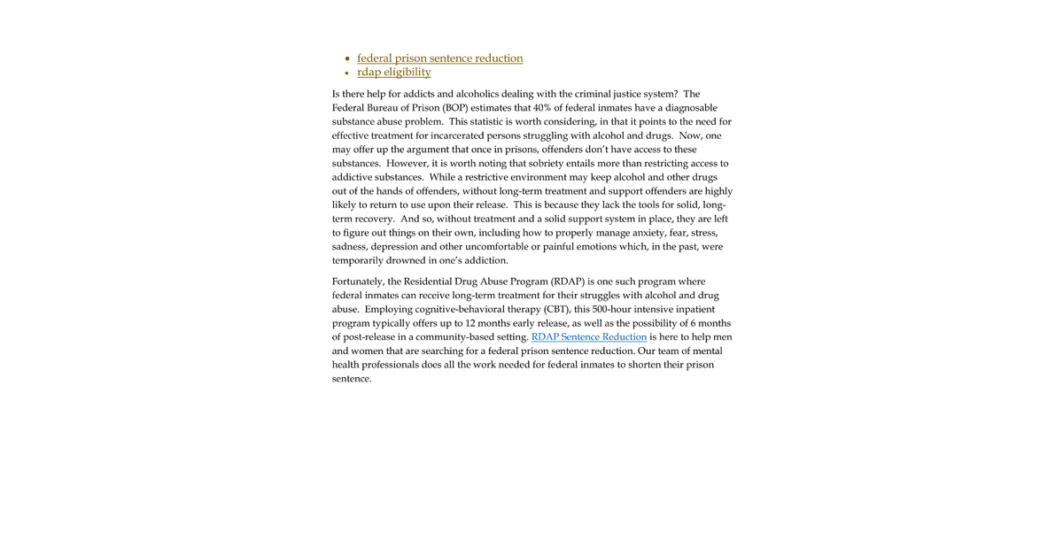 Federal Prison Sentence Reduction Federal Prison Sentence Reduction