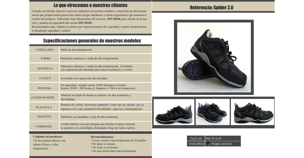 calzado de seguridad Ficha tecnica foot armor | Page 3