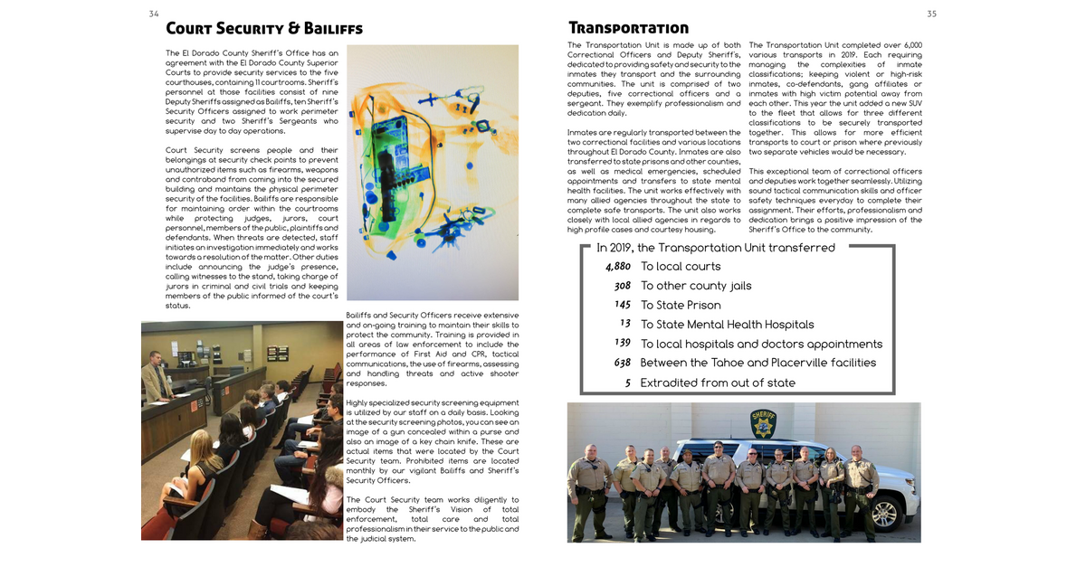 El Dorado County Sheriff's Office 2019 Annual Report Page 37