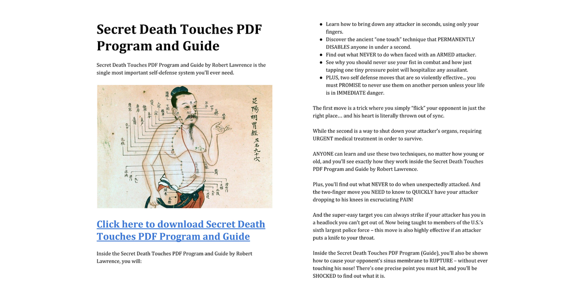 Secret Death Touches PDF Program and Guide - Page 2