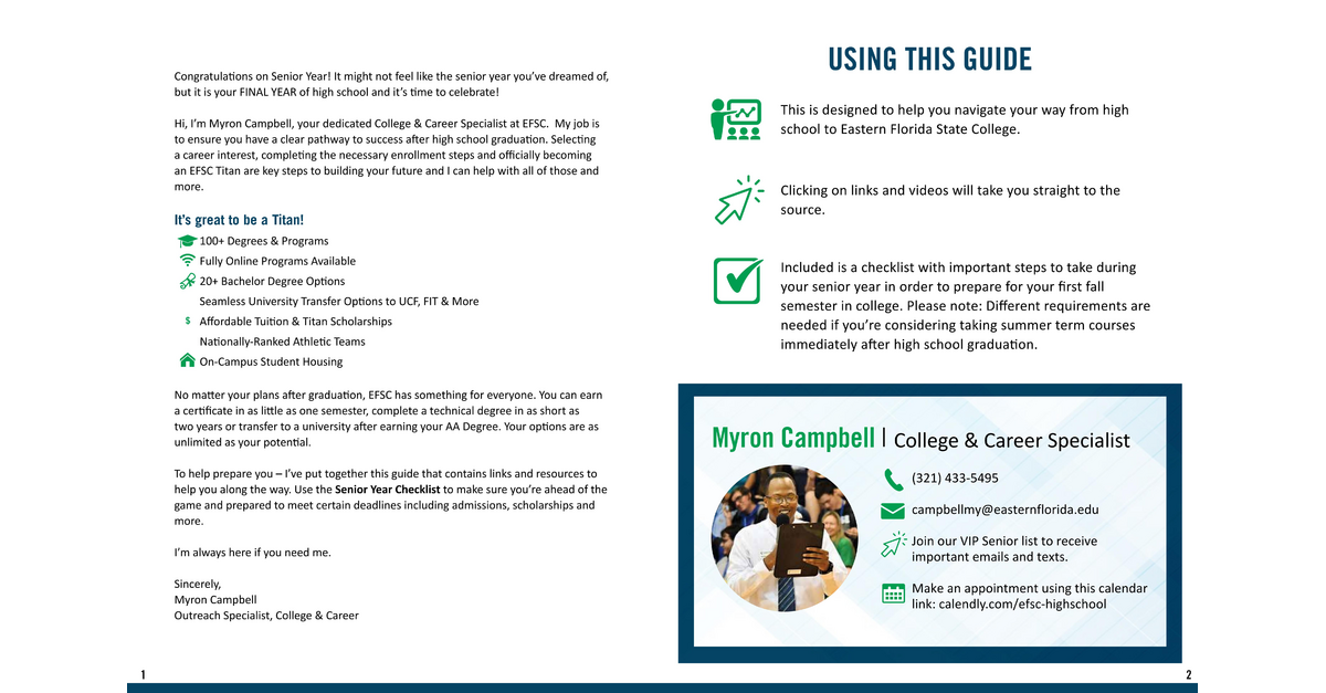 Navigating College A Senior's Guide to EFSC Page 3
