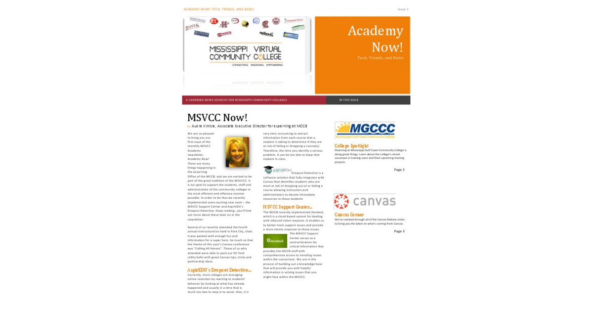MSVCC Academy Now! 20142015
