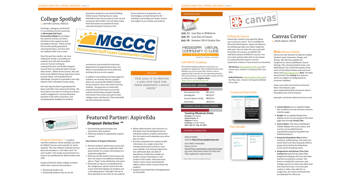 MSVCC Academy Now! 20142015 Page 2