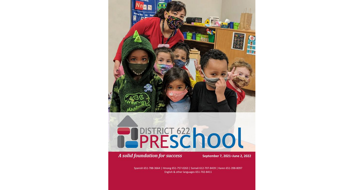District 622 Preschool Catalog 20212022