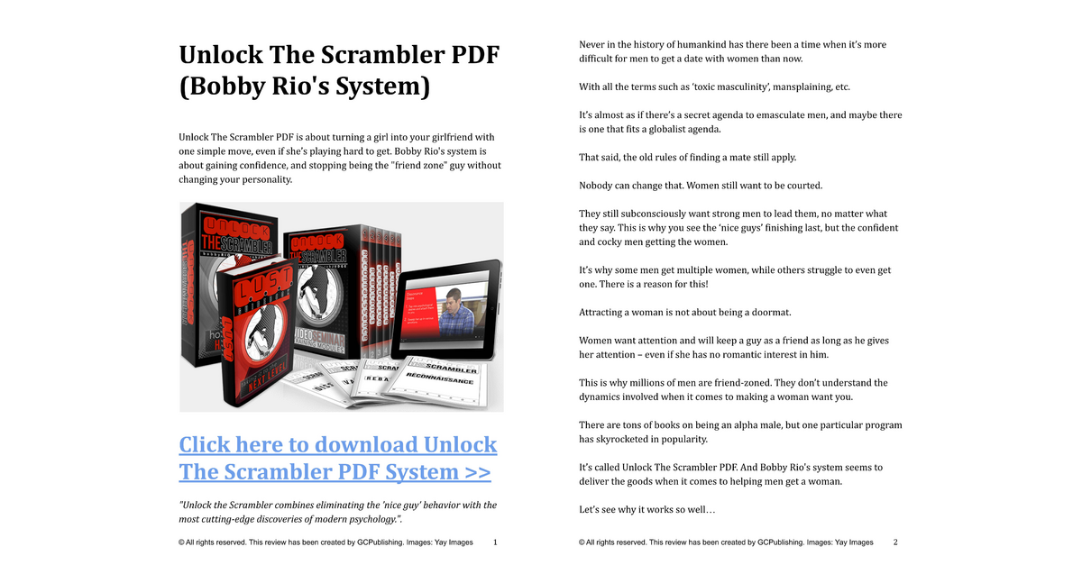 unlock the scrambler pdf free download