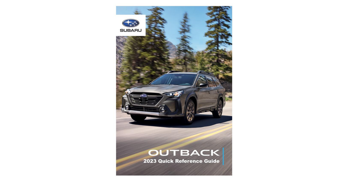 2025 Subaru Outback Service Manual
