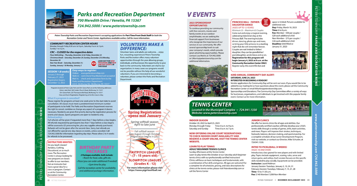 IN Peters Township December 2022/January 2023 Page 25