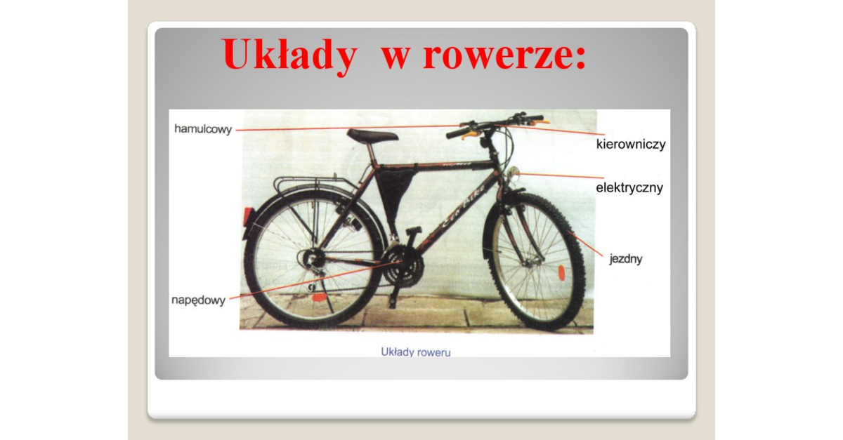 budowa roweru