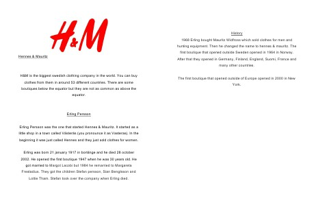 H&m hotsell mission statement