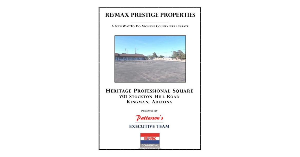 Mohave County Commercial Real Estate Heritage Professional Square