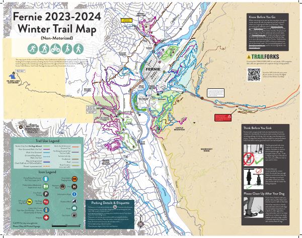 Fernie Winter Trail Map 2020-2021 January 2021