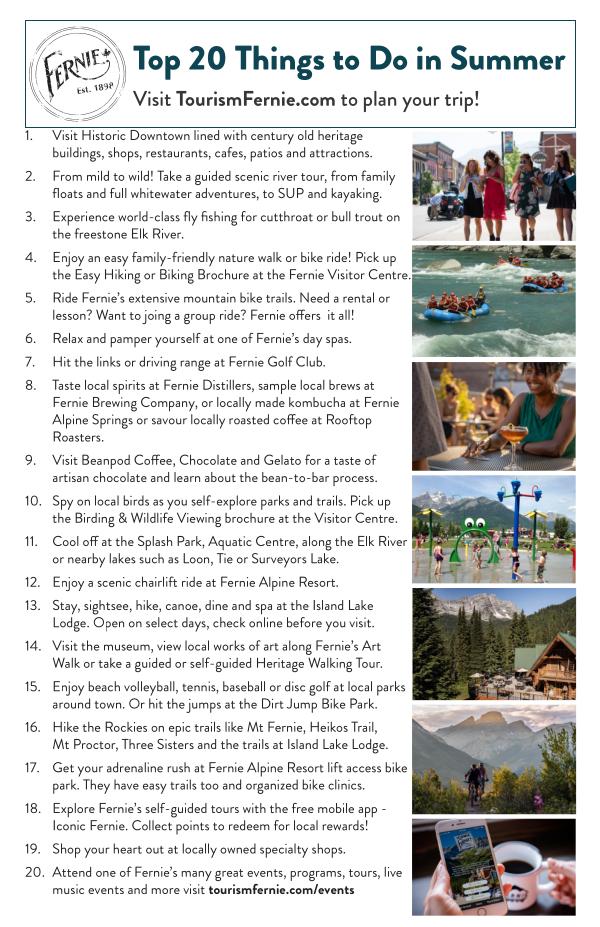 20 Things to Do in Fernie, BC Summer