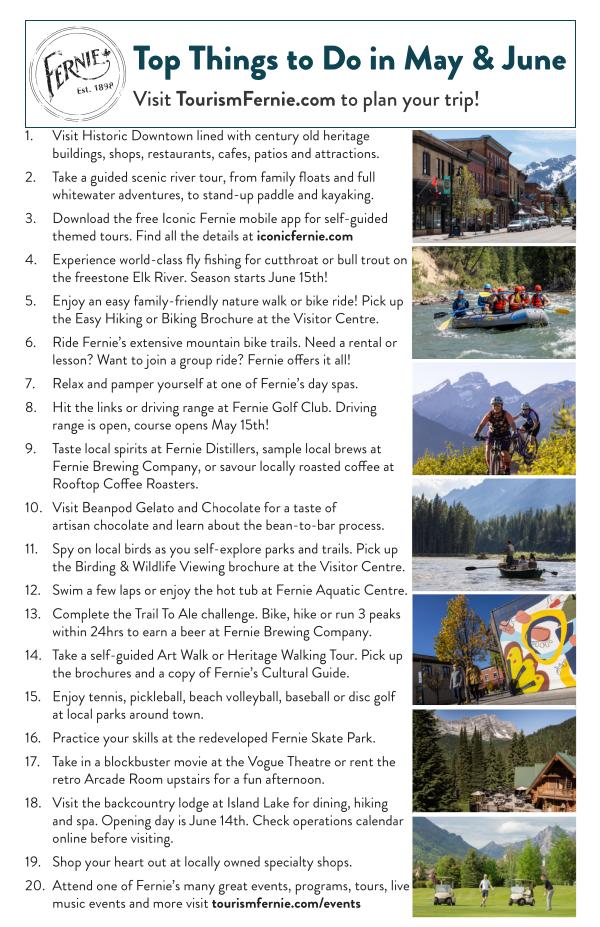 20 Things To Do In Fernie This May & June May-June